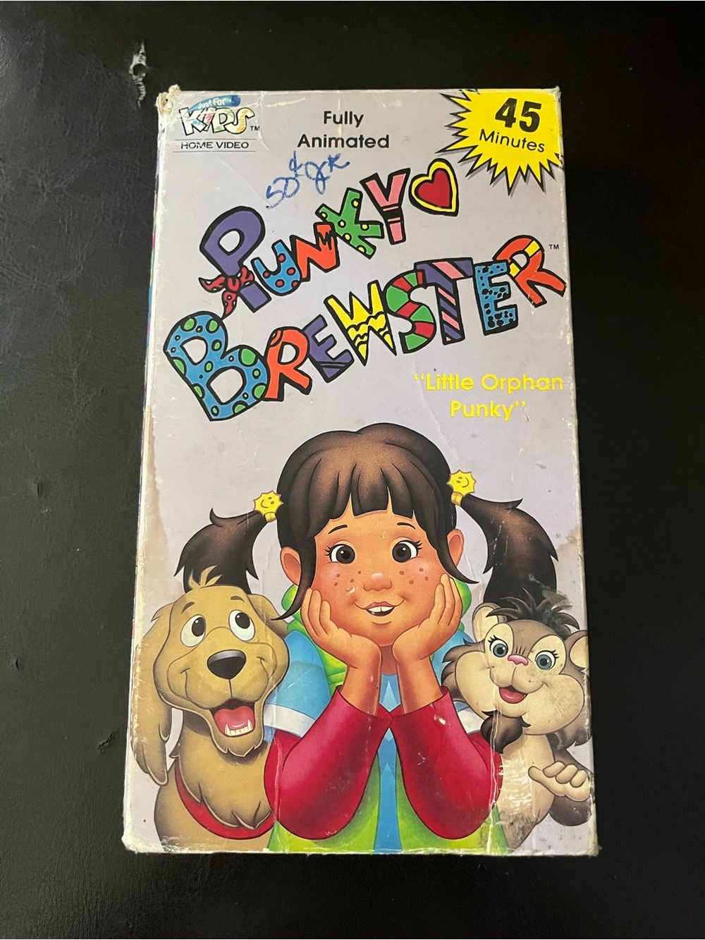 Punky Brewster Kids VHS Tape - Colorful Animated Cover (Pink, Green, Blue)